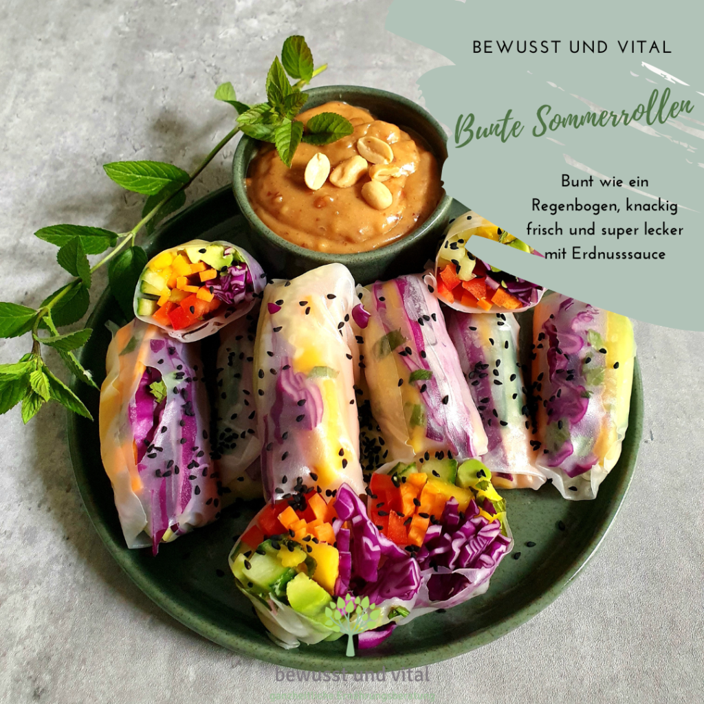 Bunte Sommerrollen vegan - bewusst und vital